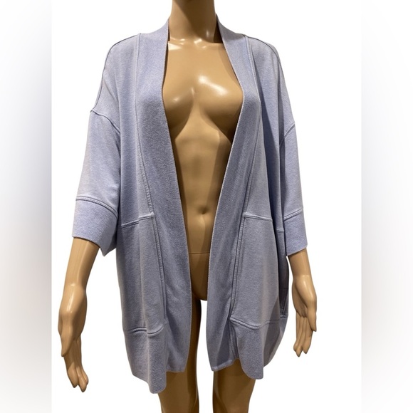 Athleta Light Blue Open Front Cardigan size L/XL - Picture 2 of 4